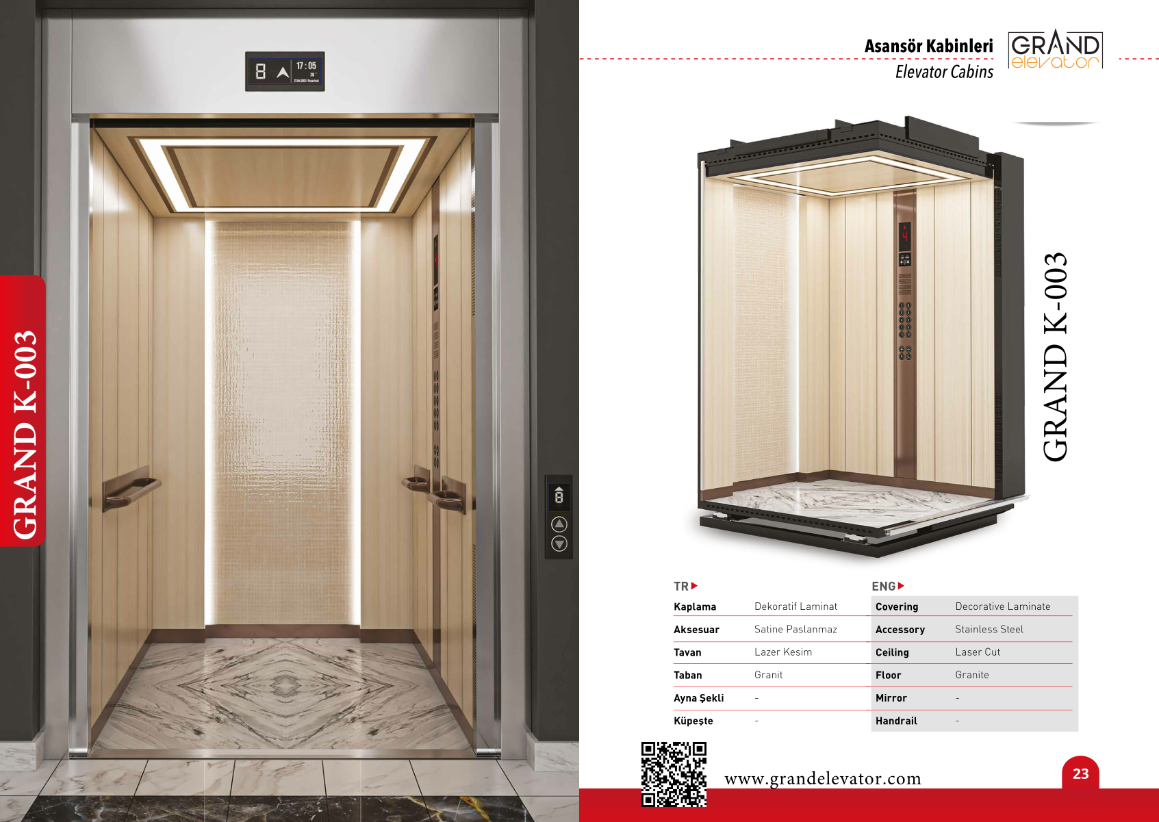 Cabina de pasajeros GRAND K-003