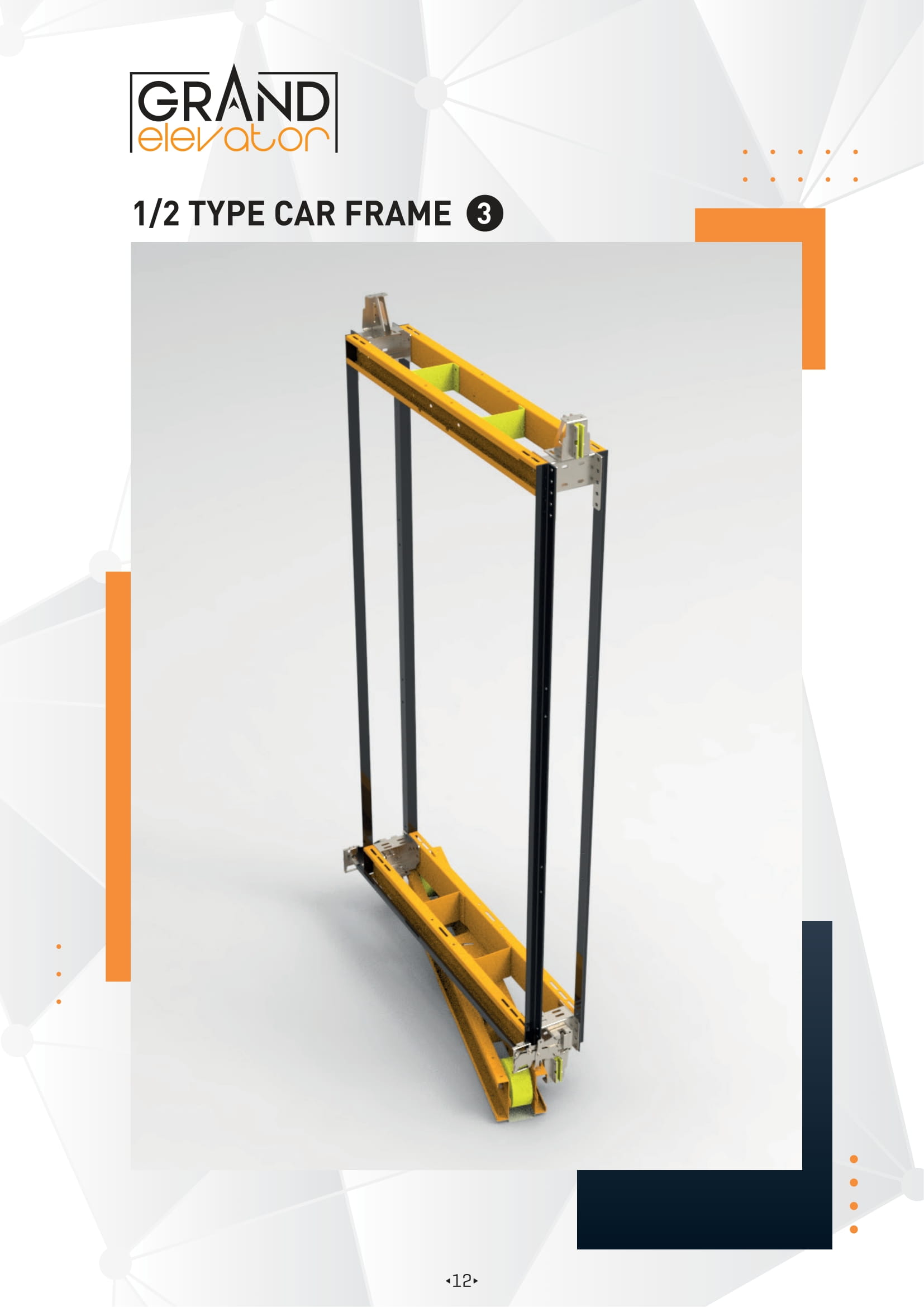 Bastidor de cabina de 1/2 ascensor tipo 3